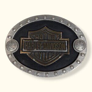 Vintage 1990s Harley Davidson Logo Belt Buckle
